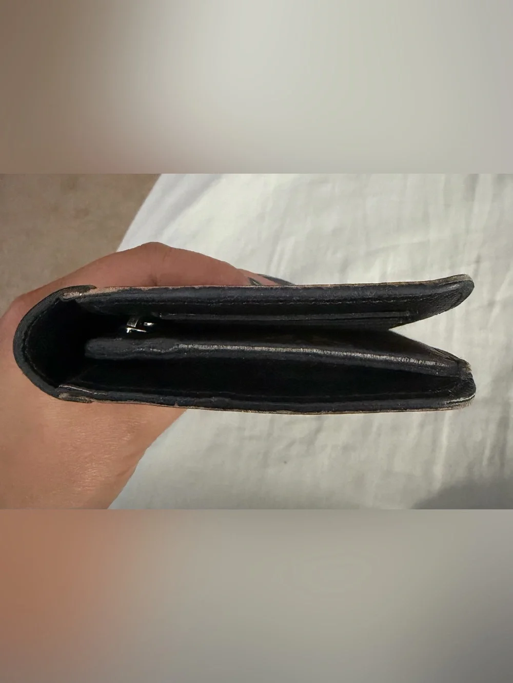Authentic Louis Vuitton Monogram Macassar Brazza Wallet